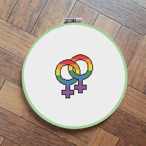 LGBT gender symbols cross stitch patterns