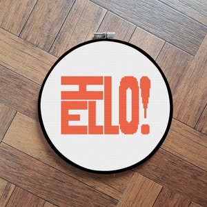 hello cross stitch pattern