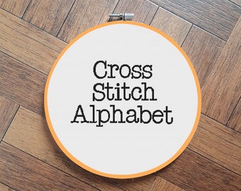 full alphabet, font 10, cross stitch pattern