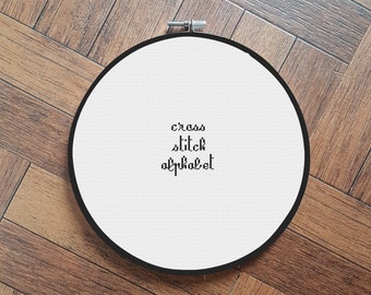 full alphabet - font 25 - cross stitch pattern - small alphabet
