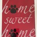 Home Sweet Home Dog Paw Print Cross Stitch Pattern - Etsy