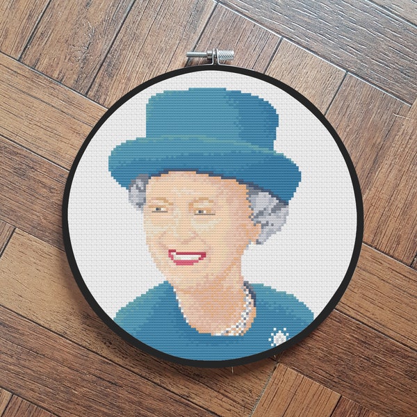 Queen Elizabeth Ii Needlepoint Etsy