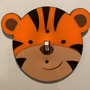 Tiger Light Switch Cover, Tiger Wall Plate, Jungle Nursery Decor