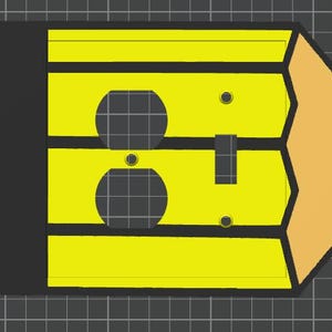 Pencil Double Outlet/Toggle Light Switch Cover, Wall Plate Cover, STL File for 3D Printing, 3MF file