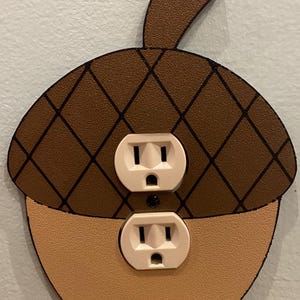 Acorn Light Switch Cover, Acorn Outlet Cover, Woodland Animals Nursery Decor