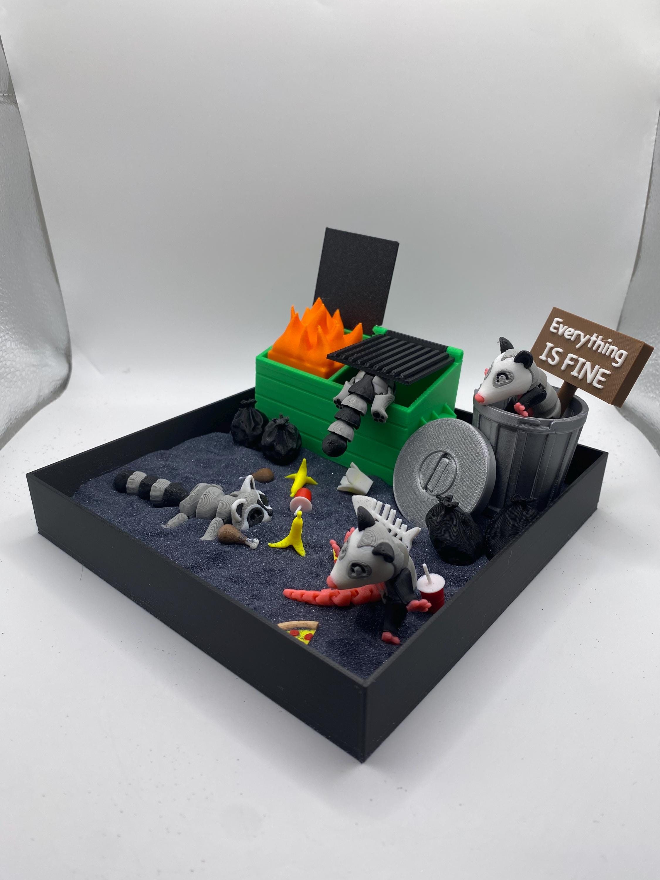 置物 user_279880fe Dumpster Fire Zen Garden, Mini Desk Decor, Sensory Calming Sand