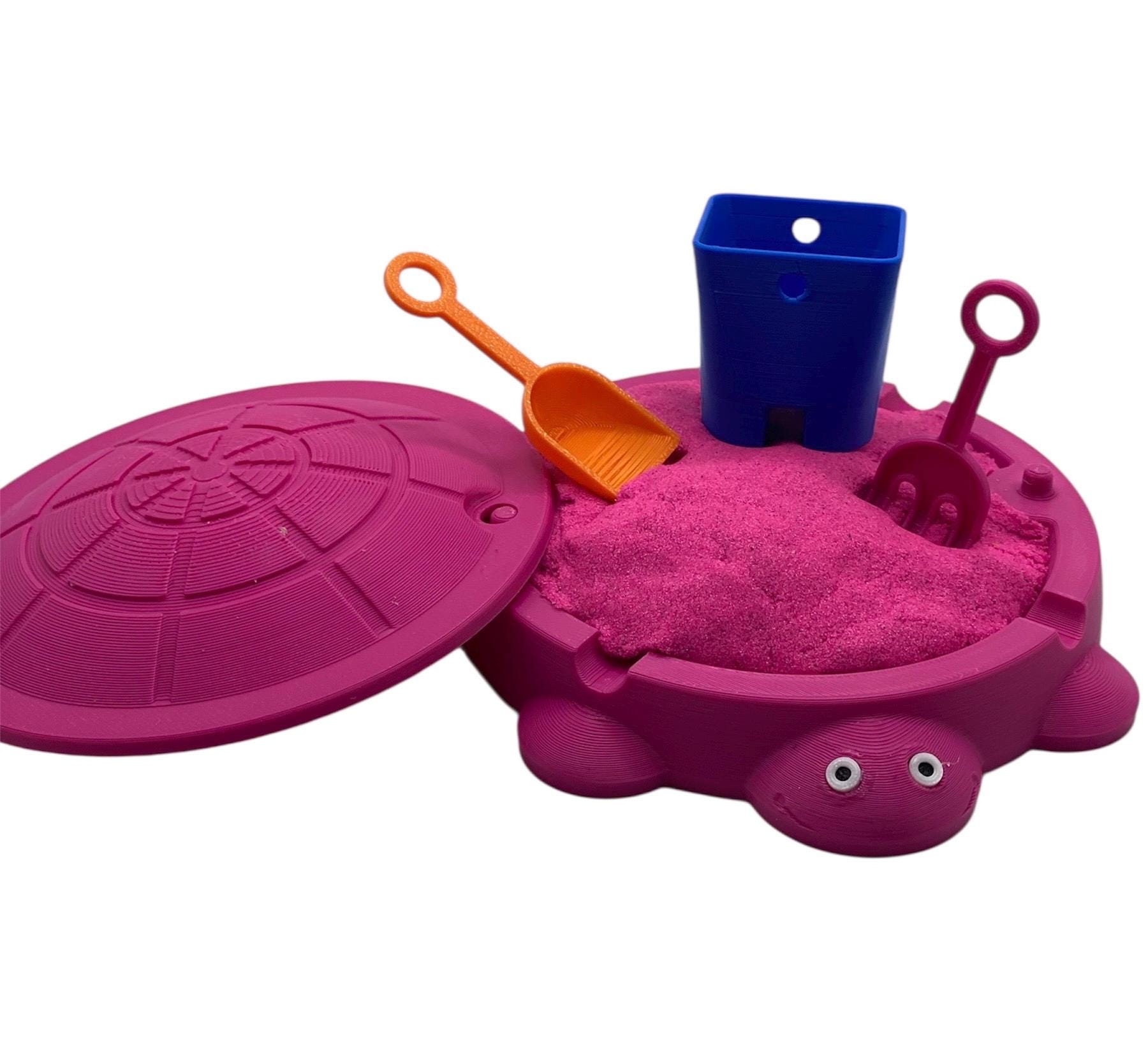 Sand Box Mini Shell Mini Desktop Turtle Sandbox W/ Sand and Tools, Desktop Fidget, Sensory ...