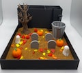 Fall Ghost Graveyard Zen Garden, Sensory Calming Desk Decor