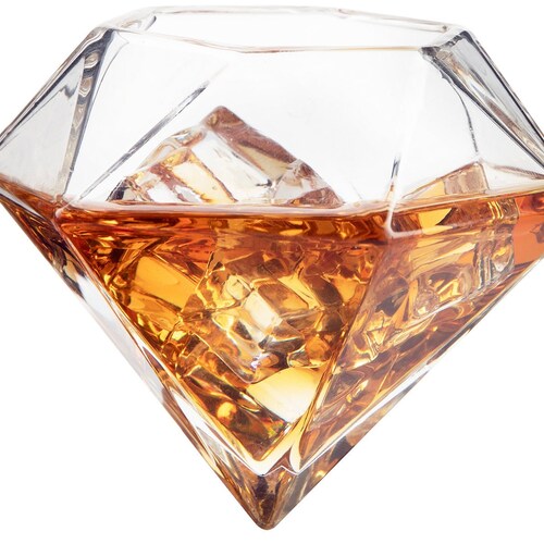 Set of 4 Diamond Whiskey & Wine Glasses 10oz Wine Whiskey Etsy