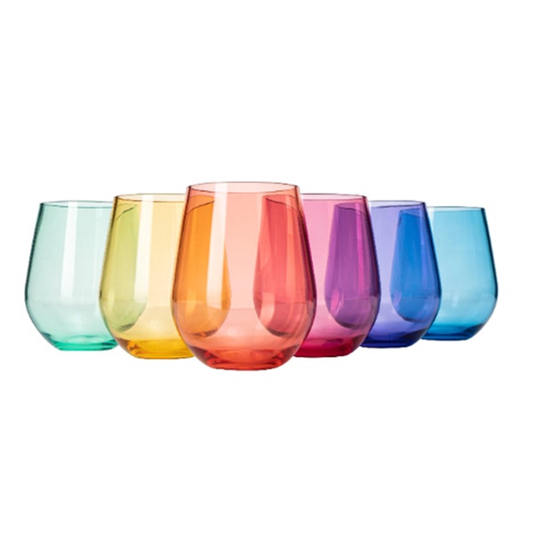 Plastic Stemless Wine Glasses Etsy