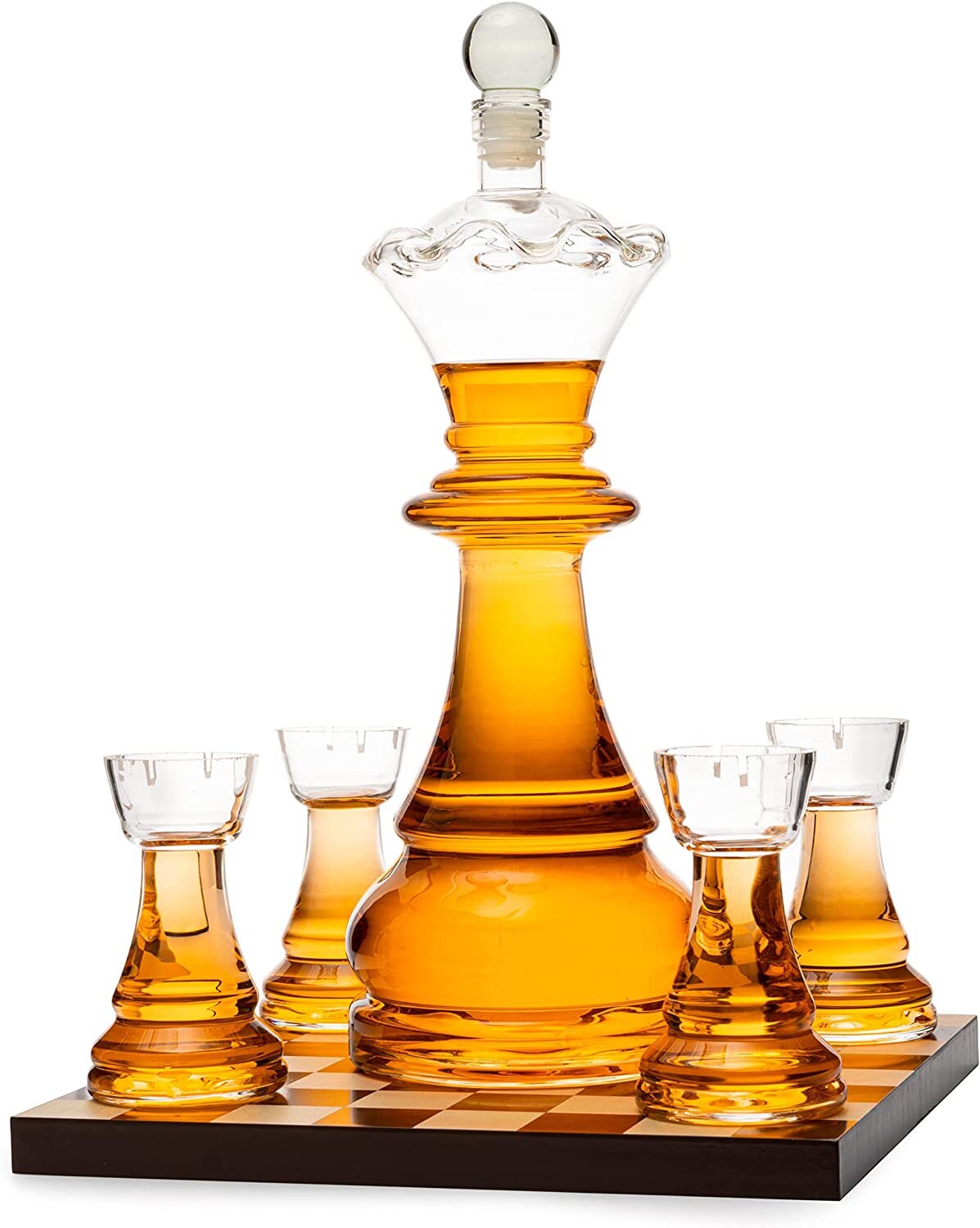 Chess Decanter Set by the Wine Savant Queen Chess Decanter Etsy