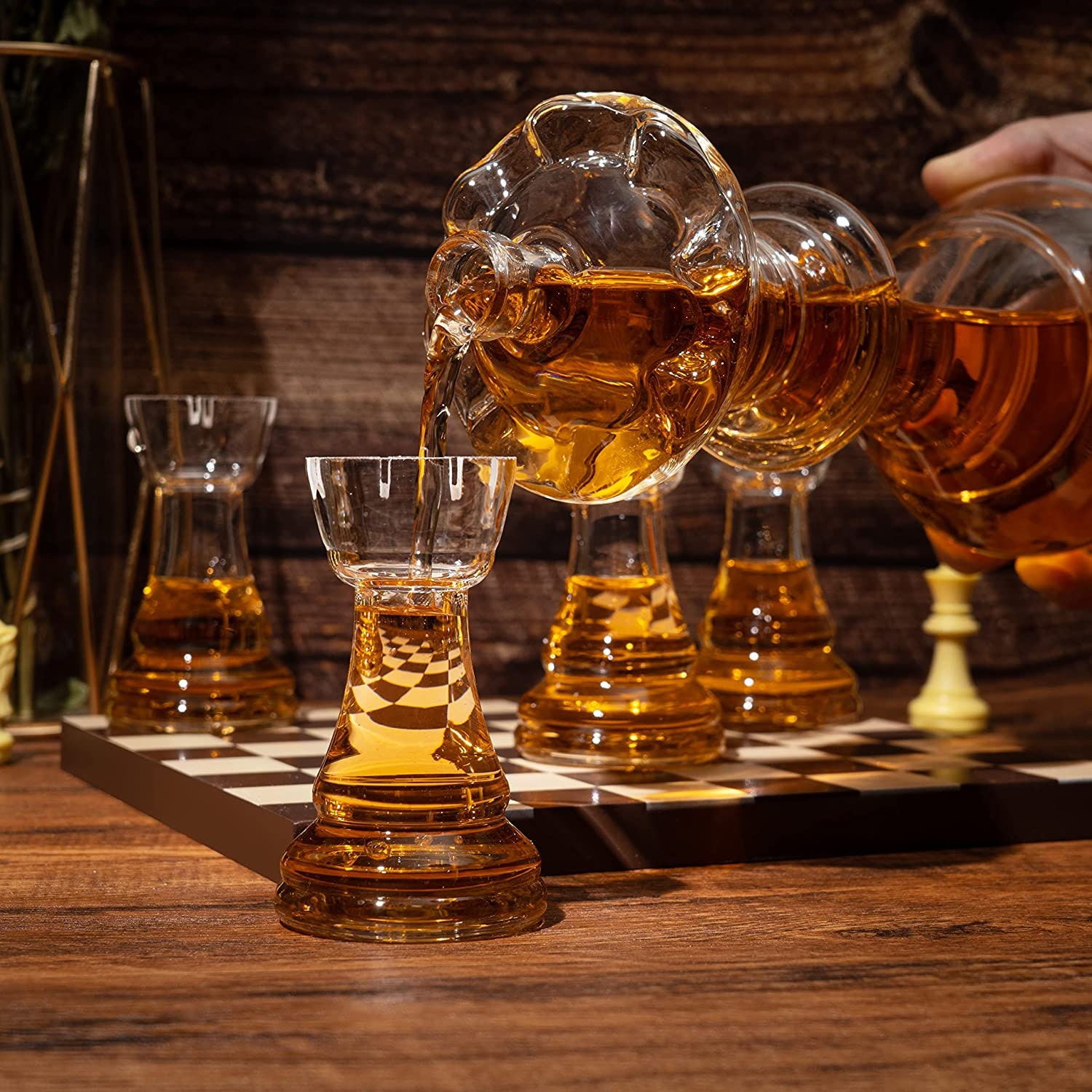 Chess Decanter Set by the Wine Savant Queen Chess Decanter Etsy