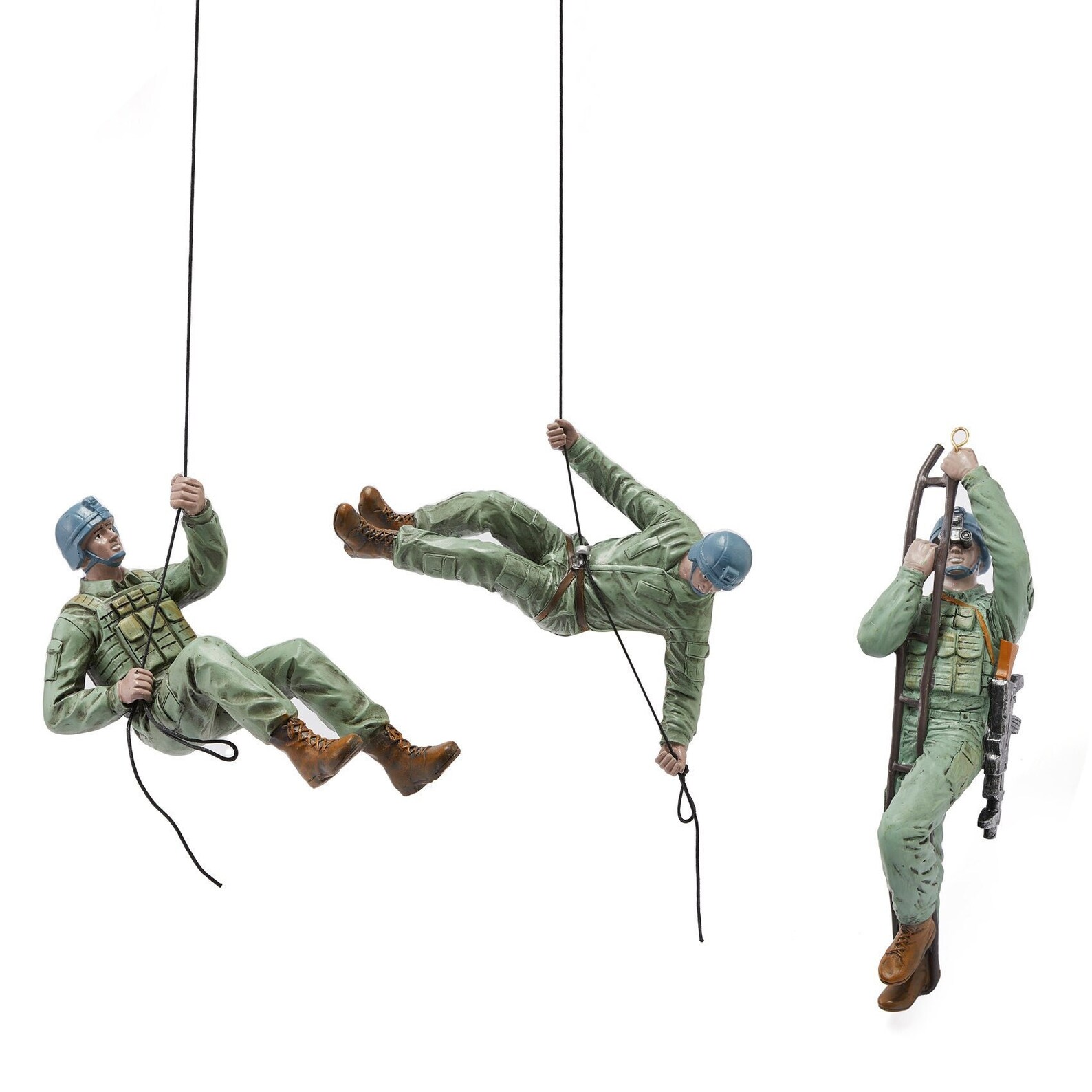 Set of 3 Climbing Soldier Man Wall Art Decor Sculpture by Gute Etsy