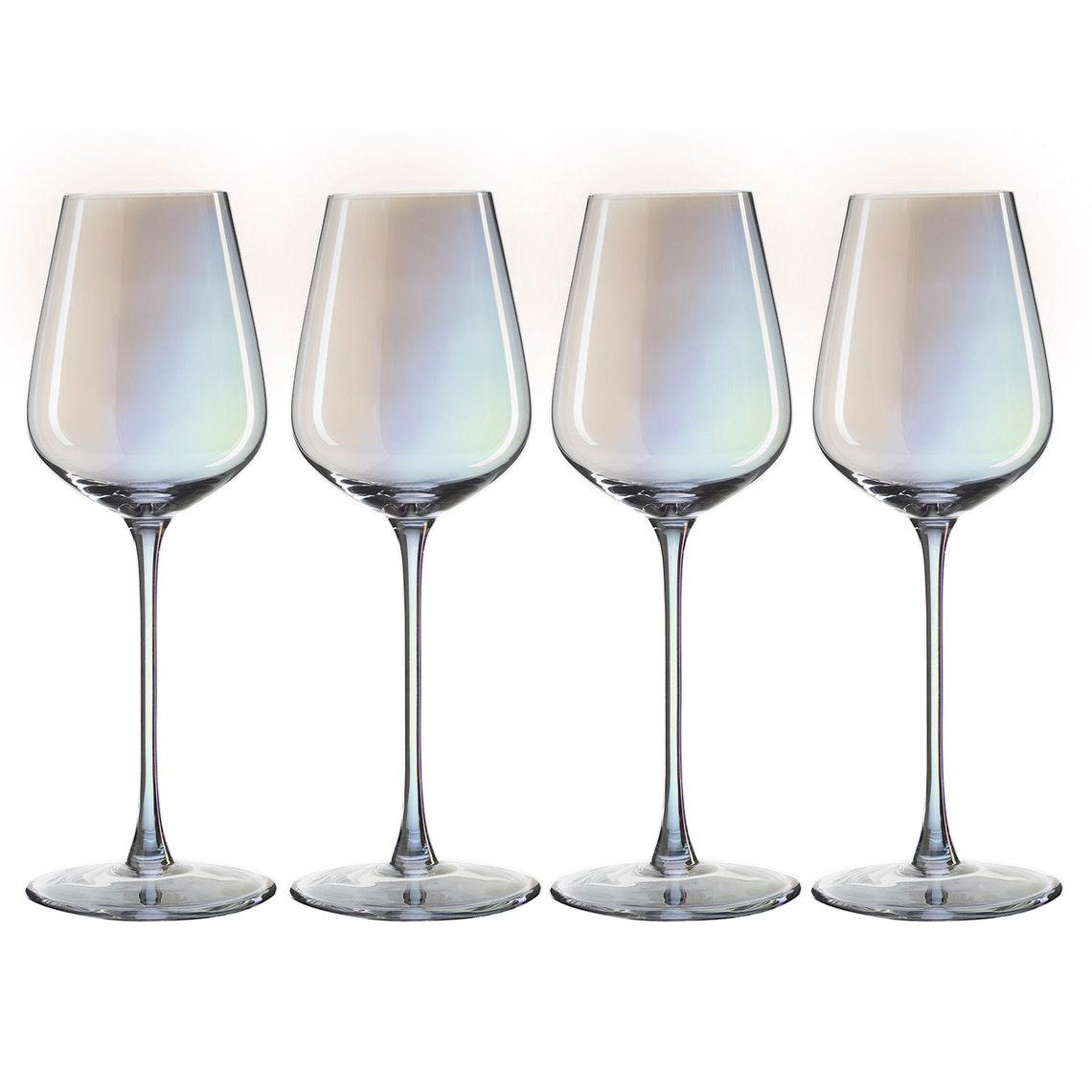 Iridescent Wine Glasses Set of 4 Etsy