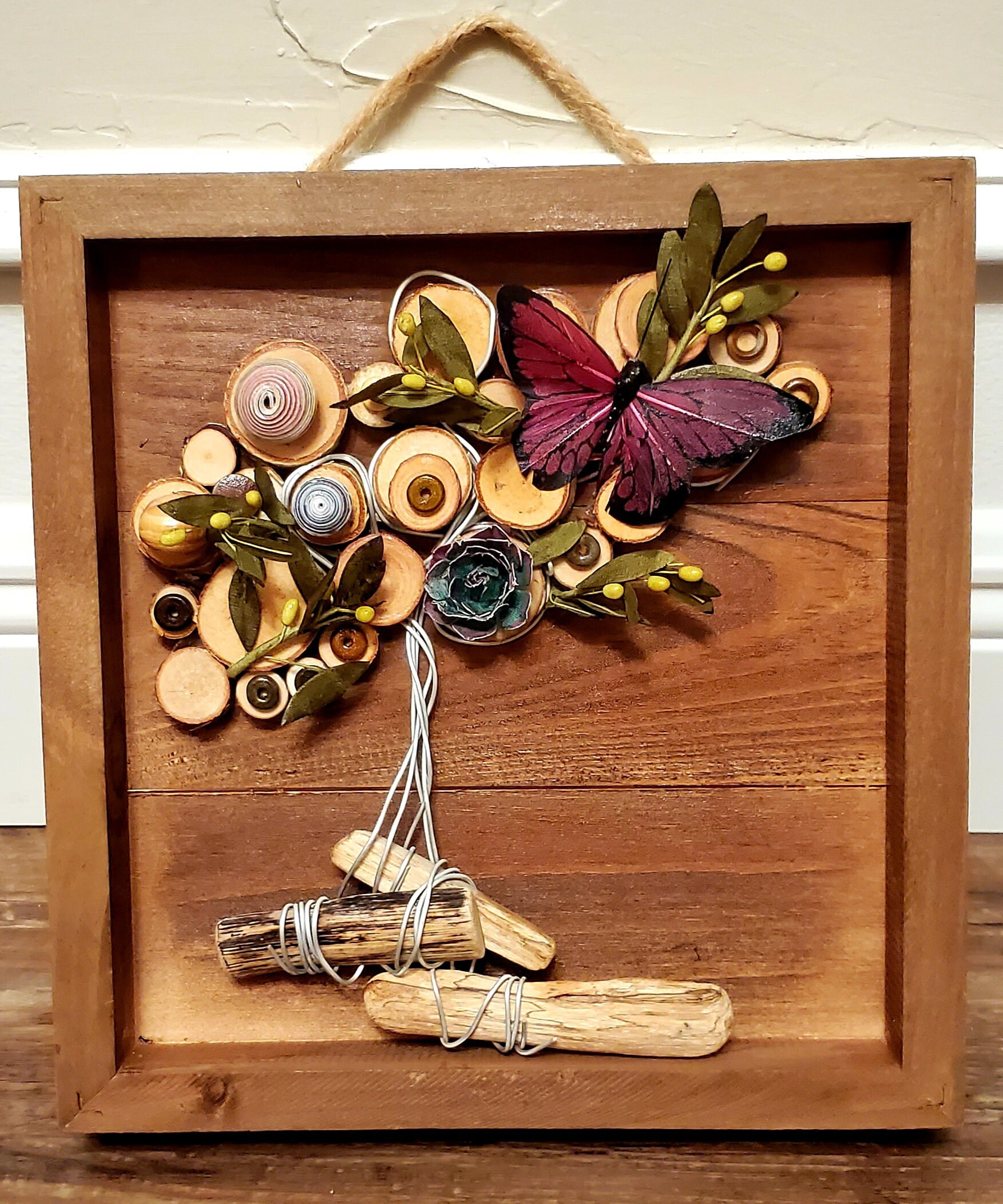 Butterfly Wood Art 3. Etsy