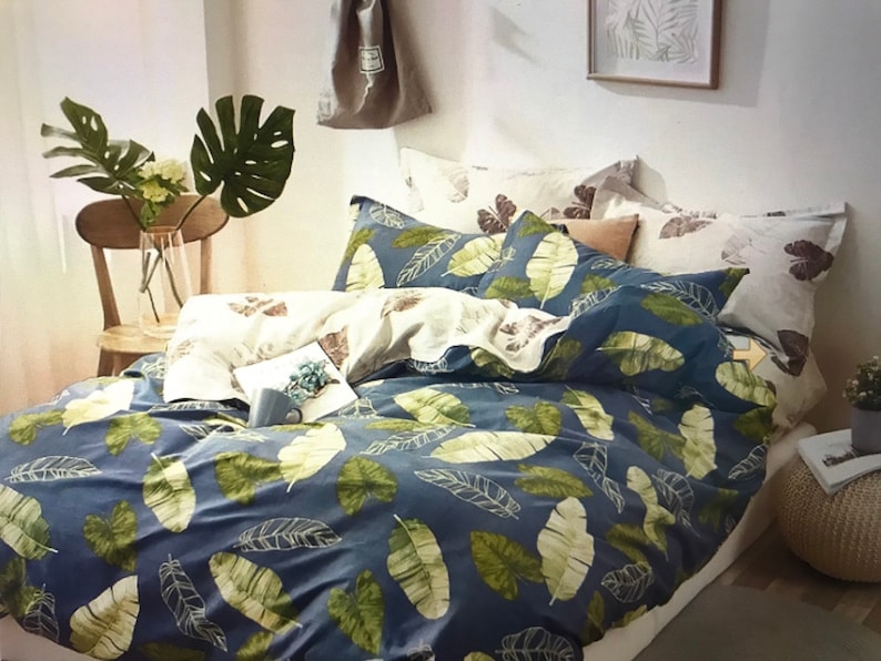 Duvet Cover Fabric 62 Wide Cotton Banana Leaf Printed Fabric Pillow Fabric