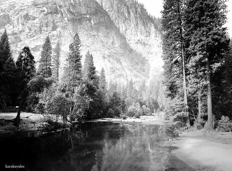 Yosemite Wall Art Nature L Black White Photography Unframed California