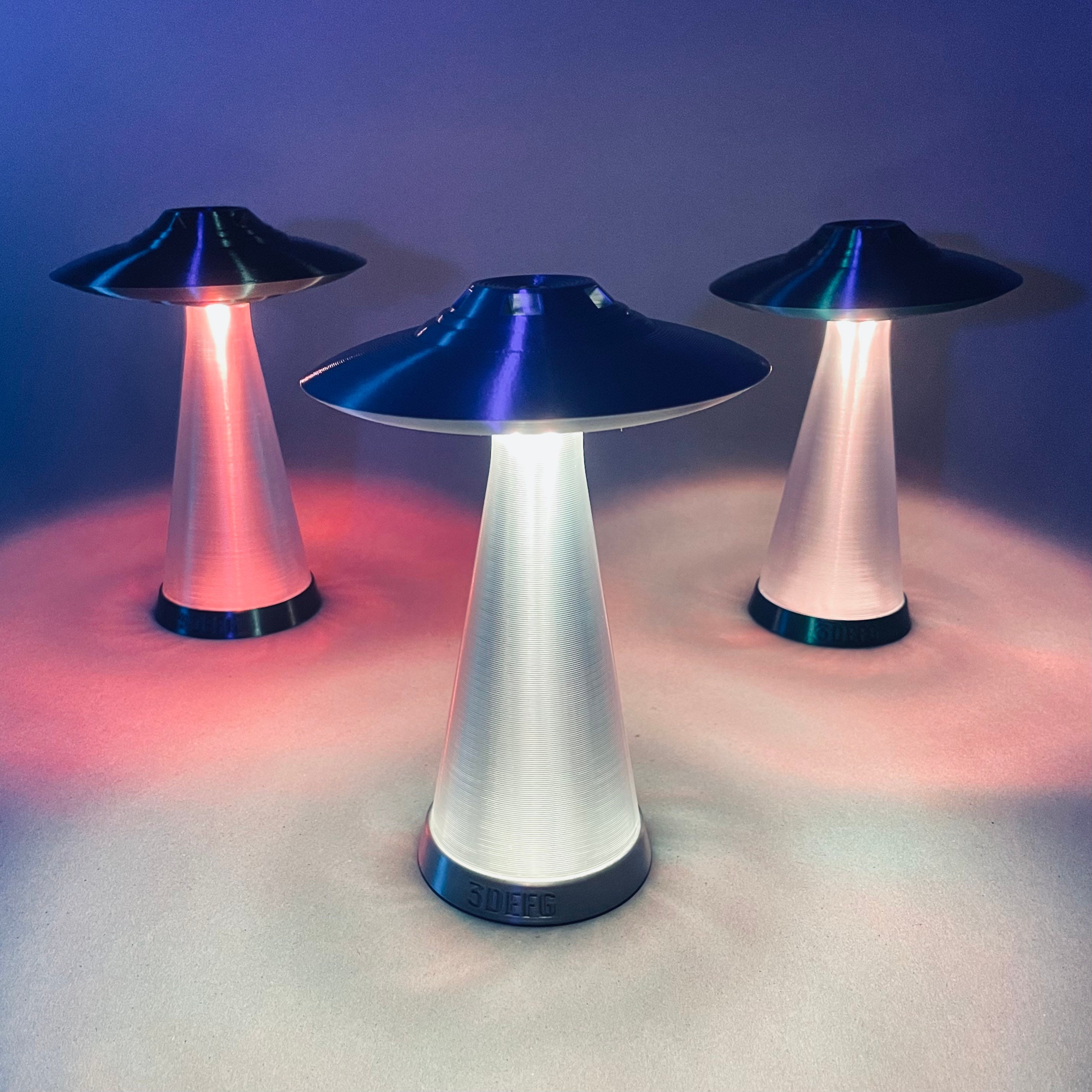 NEBULAMP UFO Nightlight Alien Spaceship Touch Dimmable Rechargeable Desk Lamp