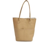 B Lightweight 700 Gram, Customized Vegan Leather Shoulder Tote Bag, Detachable Inner Zipper Pouch, Slouchy Soft with Magnetic Button Closure