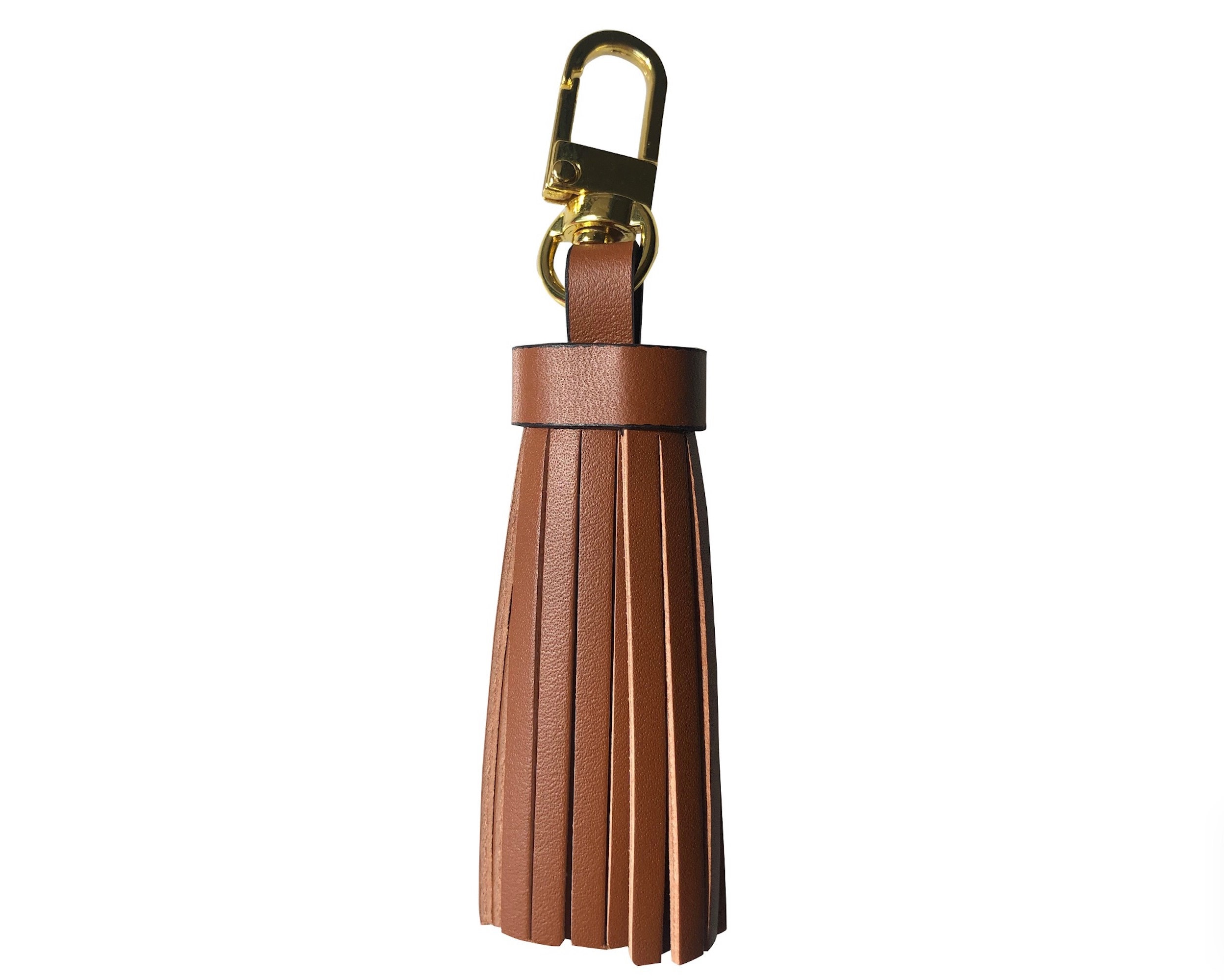 LOUIS VUITTON M67850 tassel fringe Bag Charm Key Holder Leather