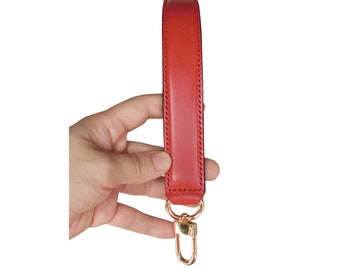 2cm Width - Handbag Strap, Genuine Vachetta Leather, Customized in Any Length, Designer Tote Crossbody Bag, Top Handle Purse, Brass Clasps