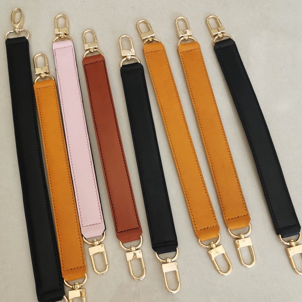 2cm Width - Handbag Strap, Genuine Vachetta Leather, Customized in Any Length, Tote Crossbody, Top Handle Purse, Gold Silver Brass Clasps