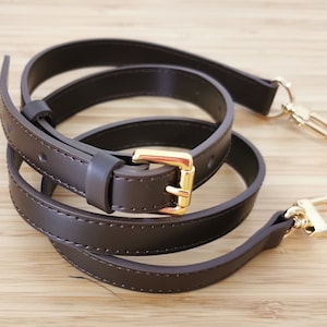 Leather Crossbody Strap Damier Ebene – Keeks Designer Handbags