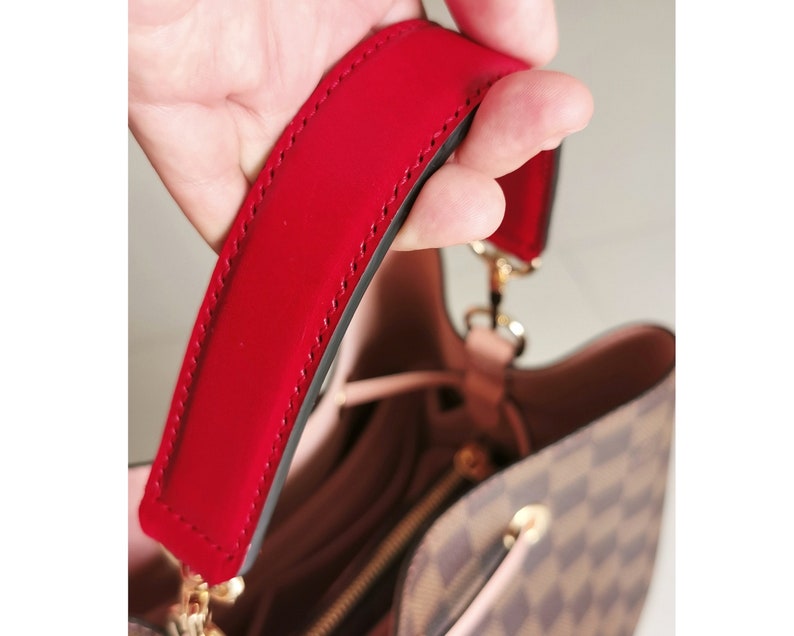 2cm Breite Handtaschenriemen aus echtem Vachetta-Leder, in beliebiger Länge erhältlich, Designer-Tasche, Geldbörse mit oberem Griff, Goldsilber-Messingverschluss Bild 7