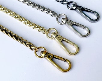 Bag Chain Strap in 4 Colors, Customized Length, Crossbody Shoulder Handbag Replacement Strap Metal Strap