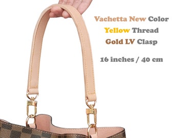2cm Width - Handbag Strap, Genuine Vachetta Leather, Customized in Any Length, Designer Tote Crossbody Bag, Top Handle Purse, Gold Clasps