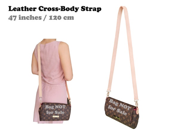 OULARIO Vachetta Leather Cross Body Strap Medium Size Strap DIY