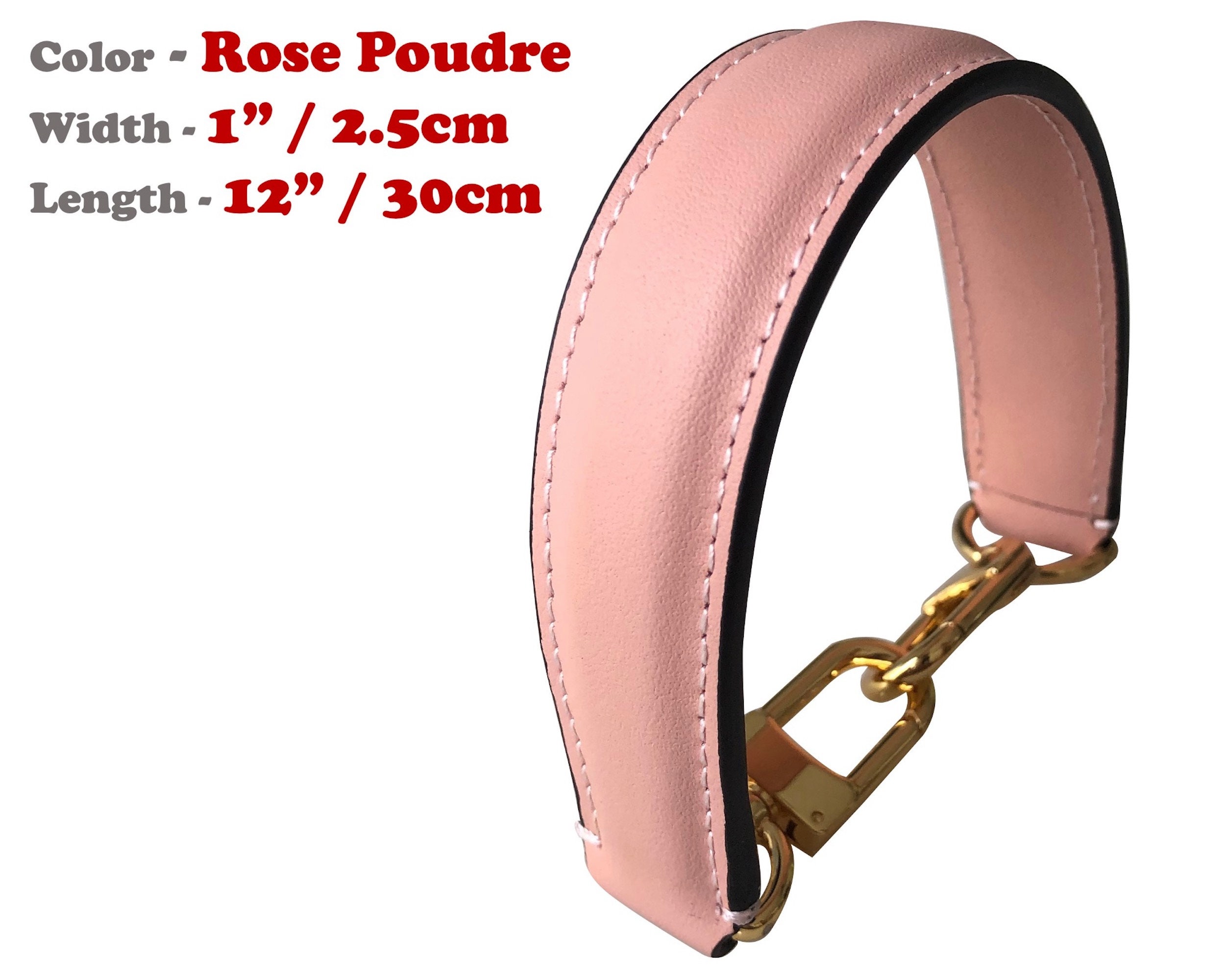 LOUIS VUITTON Rose Ballerine Leather Adjustable Shoulder Strap