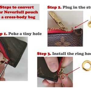 Wristlet Conversion Kit With Pouch Converter Ring for Louis 