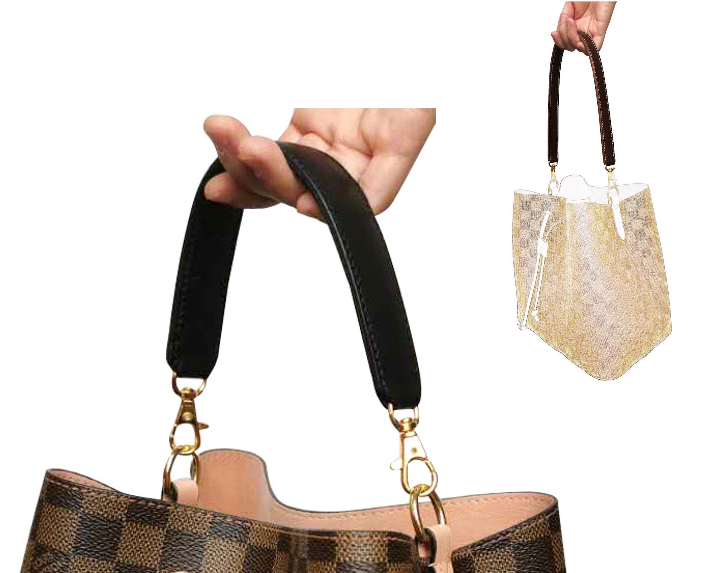 Customized in Any Length Bags & Purses Handbags Top Handle Bags Handbag Strap Universal for Designer Tote Crossbody Bag and Top Handle Purse with Gold Claw Clasps 2cm Width 