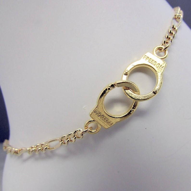 Anklets 2020 Handcuff Anklet Bracelet Freedom Handcuffs Anklet Etsy