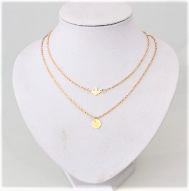 Costume Jewelry Collars Necklace Gold Filled Chain Dainty Etsy