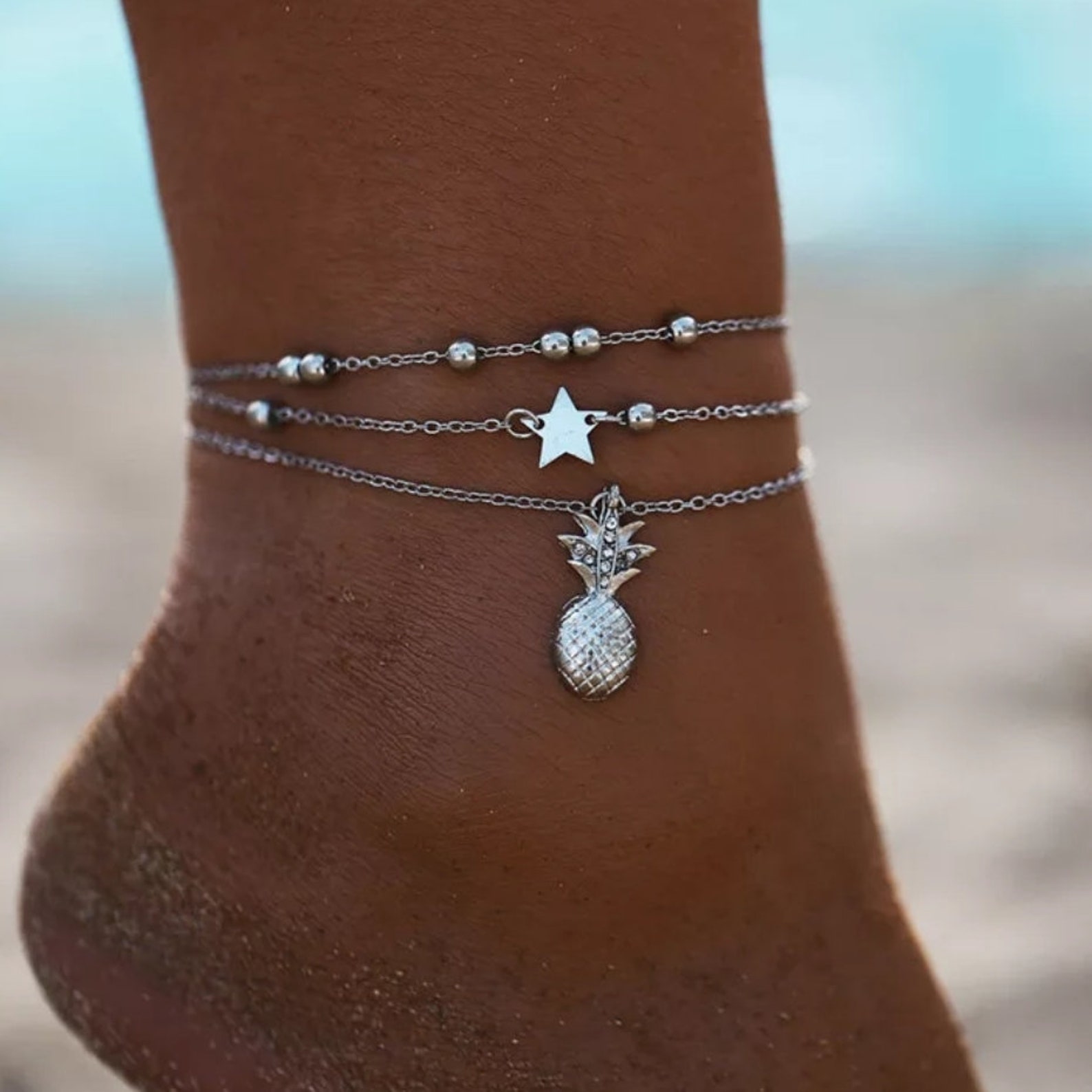 Pineapple ankle bracelet Clearance