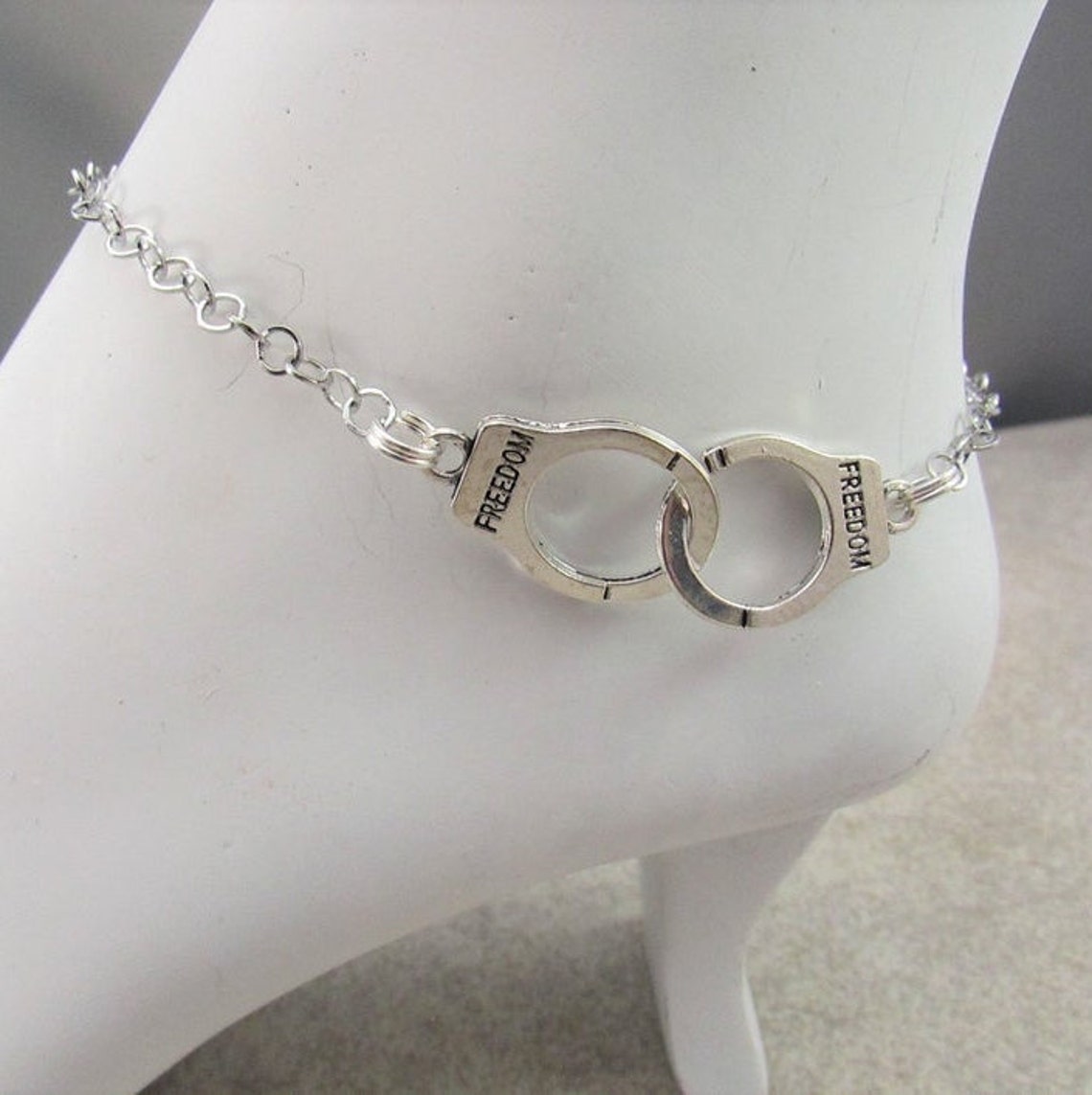 Anklets Handcuff Anklet Bracelet Freedom Handcuffs Anklet Etsy