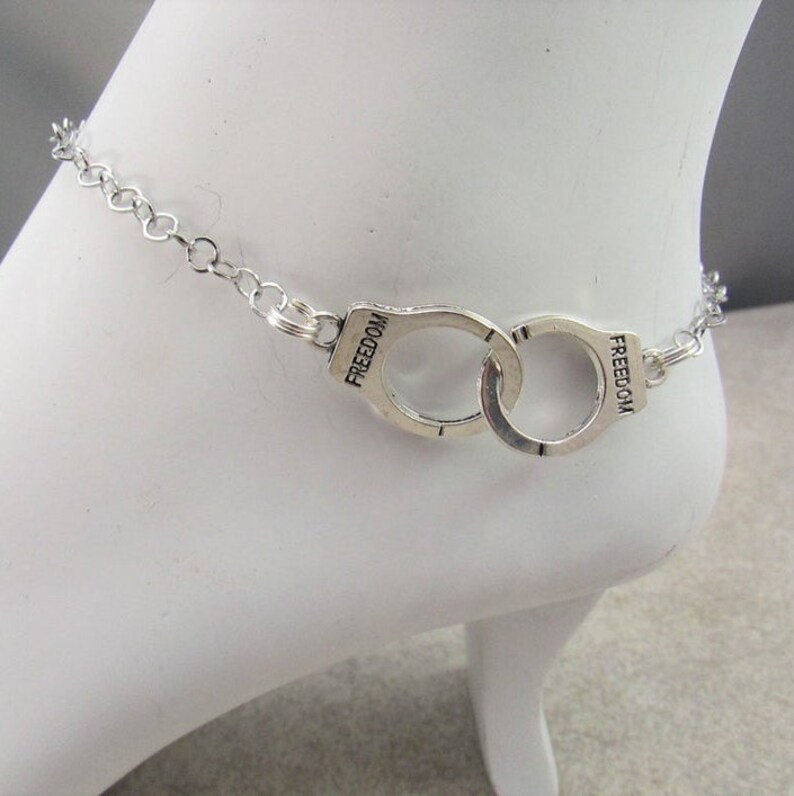 Anklets 2020 Handcuff Anklet Bracelet Freedom Handcuffs Anklet Etsy