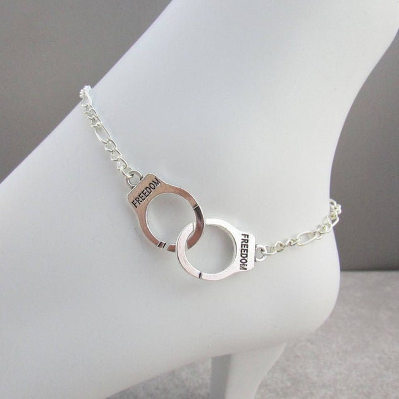 Anklets 2020 Handcuff Anklet Bracelet Freedom Handcuffs Anklet Etsy