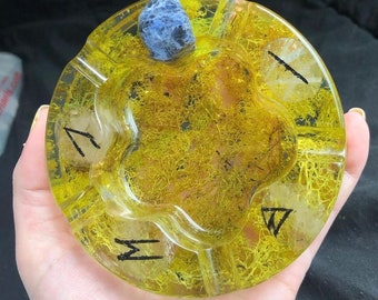 Runes + Sodalite Mossy Ashtray