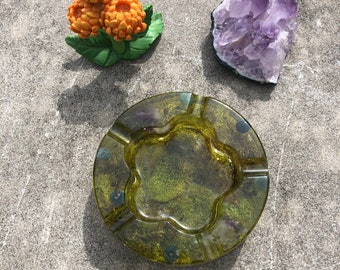 Amethyst + Green Agate Beads Mossy Ashtray