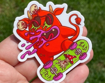 Pegatinas psicodélicas - Regalos para skaters - Pegatinas de skate - Pegatinas resistentes a la intemperie y a los rayos UV para exteriores