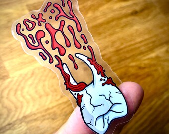 Gory Tooth Sticker: Horror Skateboard Laptop Decal