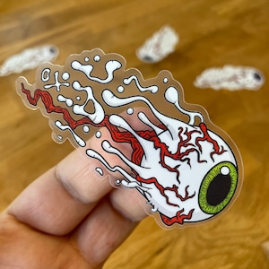 Melting Eyeball Sticker - Transparent and Weatherproof  Choose your colour