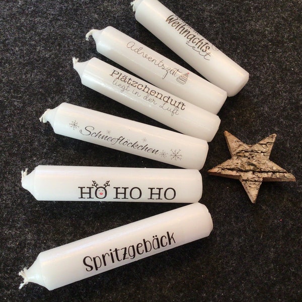 Kerzentattoos Kerzensticker Kerzenaufkleber - Mini Weihnachten für  Baumkerzen Mix Set -   Dina6- Wasserschiebefolie- Kerzen Tattoos #4244