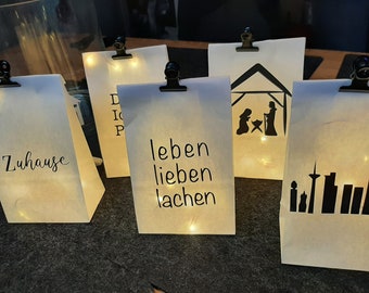 Light bag, light bag, souvenir, gift, with fairy lights, table decoration