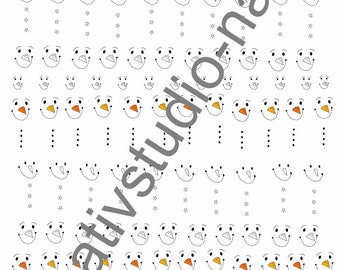 PDF JPG Kerzentattoos Kerzensticker Kerzenaufkleber - Schneemann Set -  Wasserschiebefolie- Kerzen Tattoos sofort Download