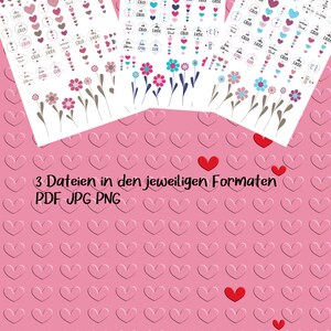 JPG PDF PNG  als Druckvorlage - Herzen - für Tattoofolie Tshirts und mehr