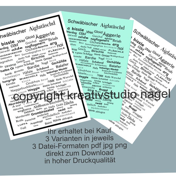 Zum Download - pdf - Schwäbischer Sehtest # Mundart # Schwabenland # Baden-Württemberg jpg pdf png